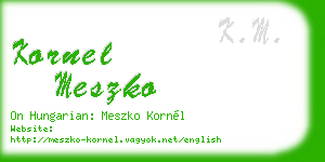 kornel meszko business card